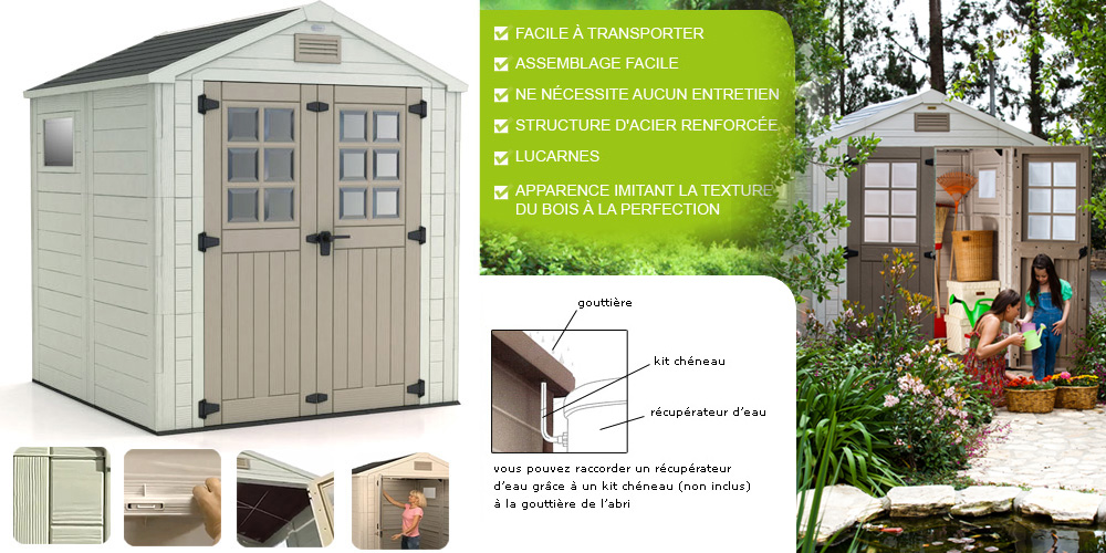Cabane de jardin peinte
