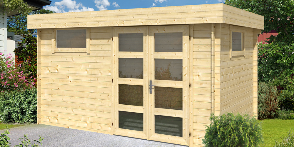 Abri de jardin en bois une pente
