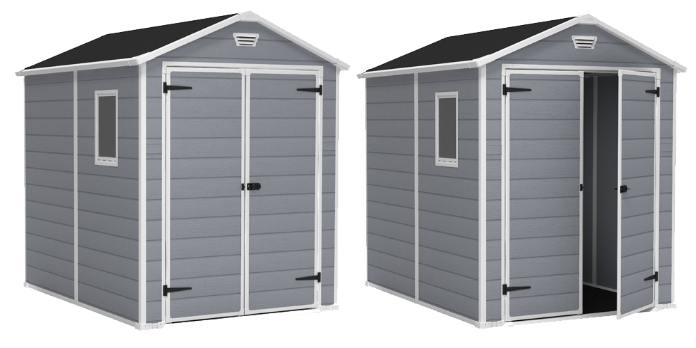 Abri jardin resine gris
