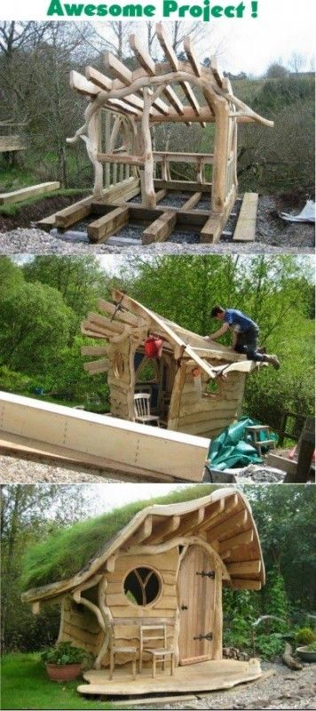Cabane de jardin hobbit
