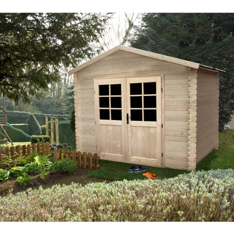 Abris de jardin bois qui travaille
