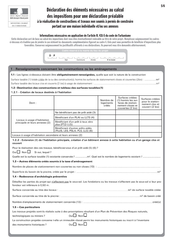 Quel cerfa pour abri de jardin
