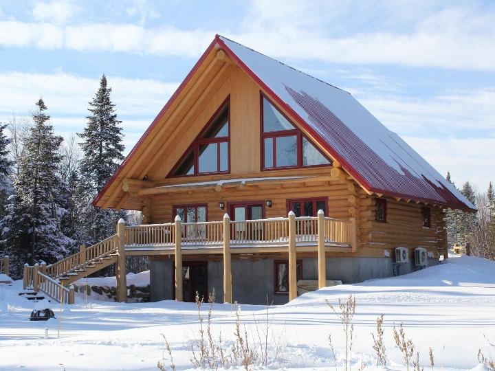 Chalet bois neige
