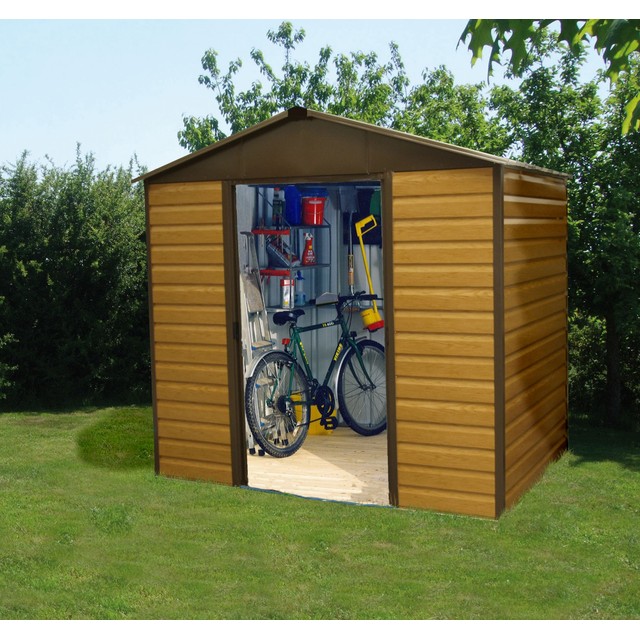 Abris de jardin metal aspect bois pas cher
