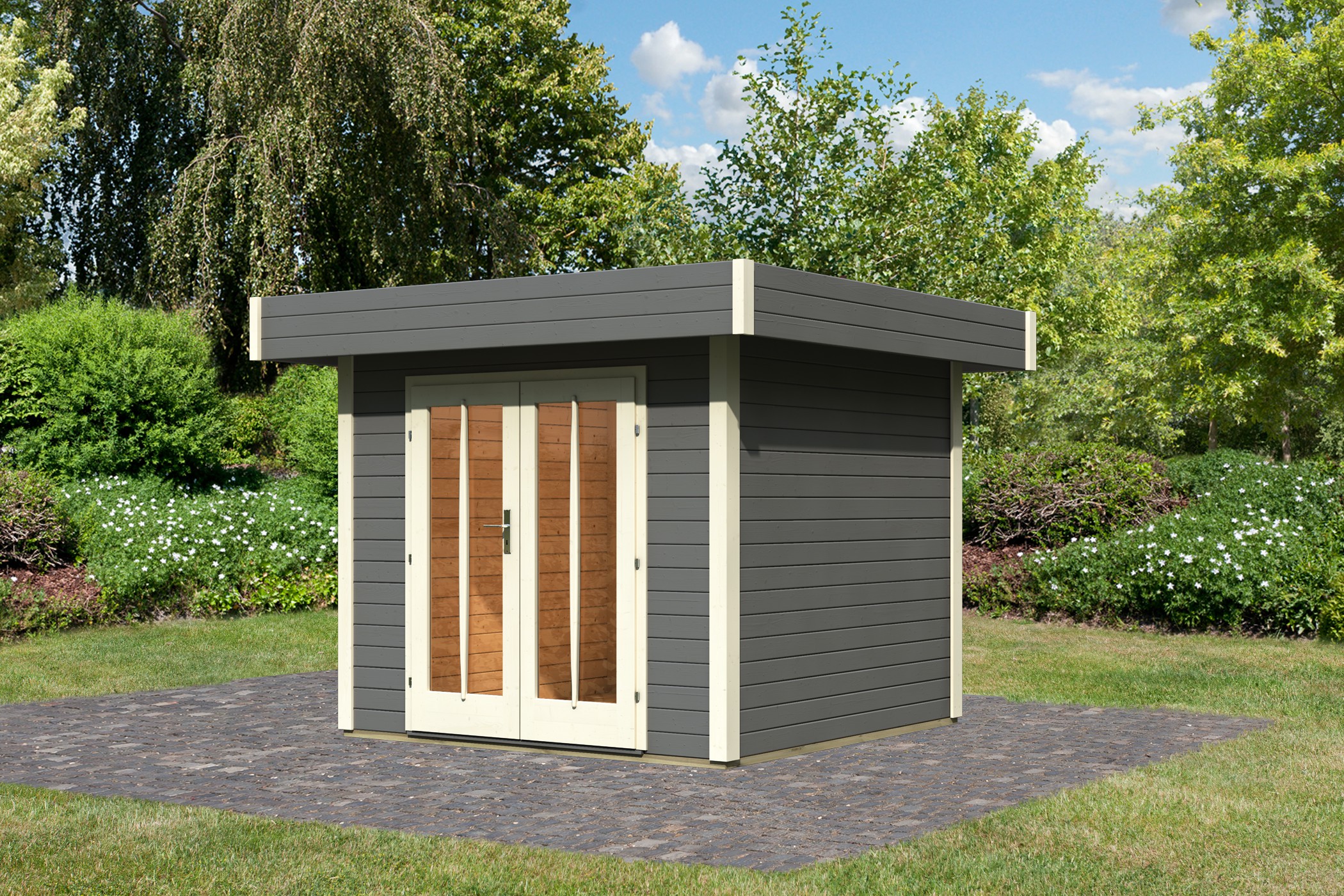 Abri de jardin en bois oslo 7.5 m2 avec appentis
