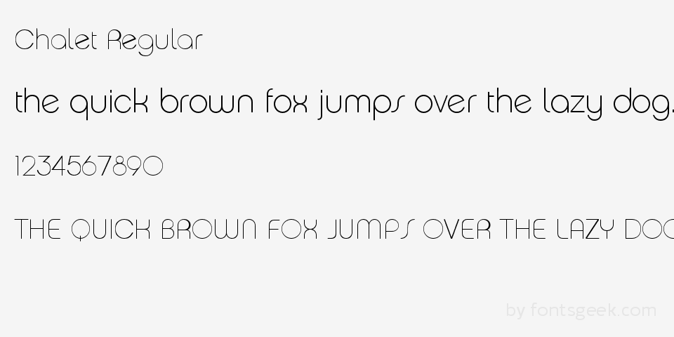 Chalet font
