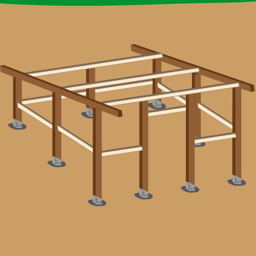 Fixation abri de jardin pvc
