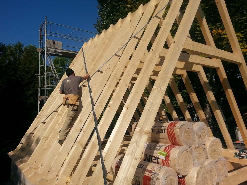 Chalet bois forme tipi