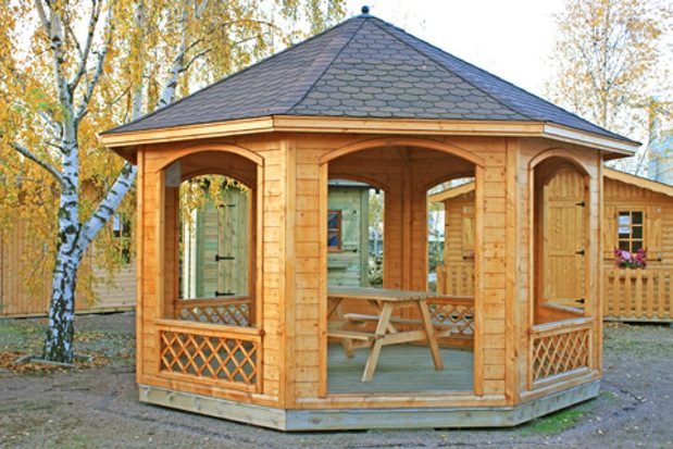 Chalet de jardin rond