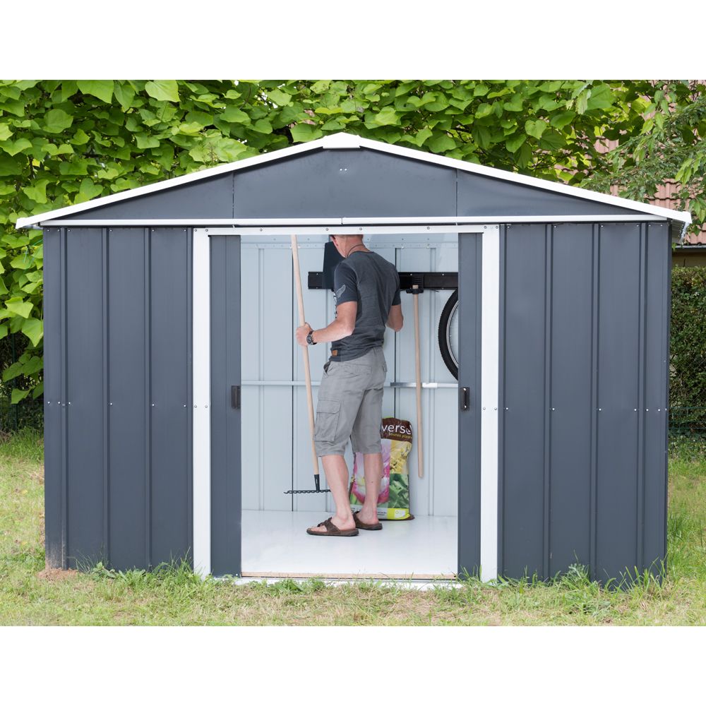 Abris de jardin metal gris anthracite
