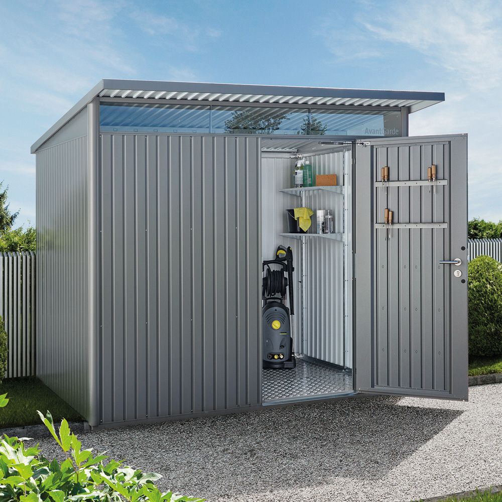 Abri de jardin gris

