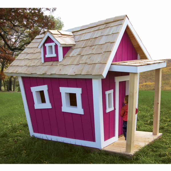 Cabane de jardin rose
