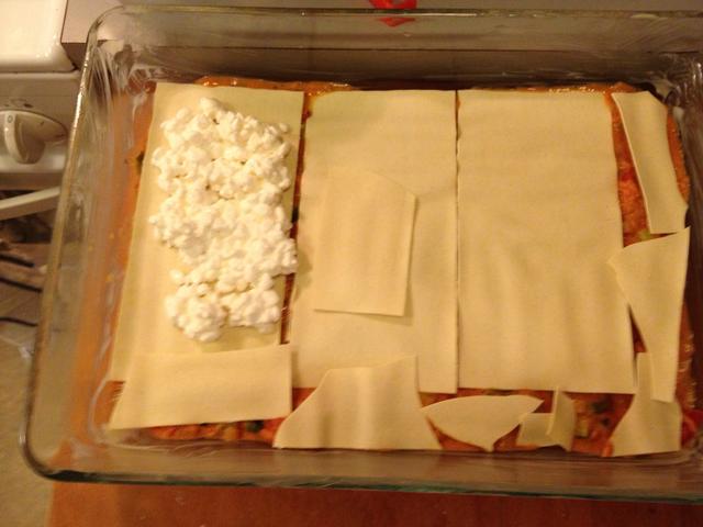Cottage cheese lasagna