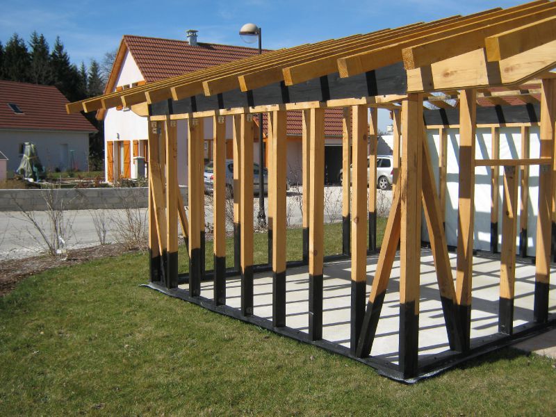 Cabane jardin ossature bois
