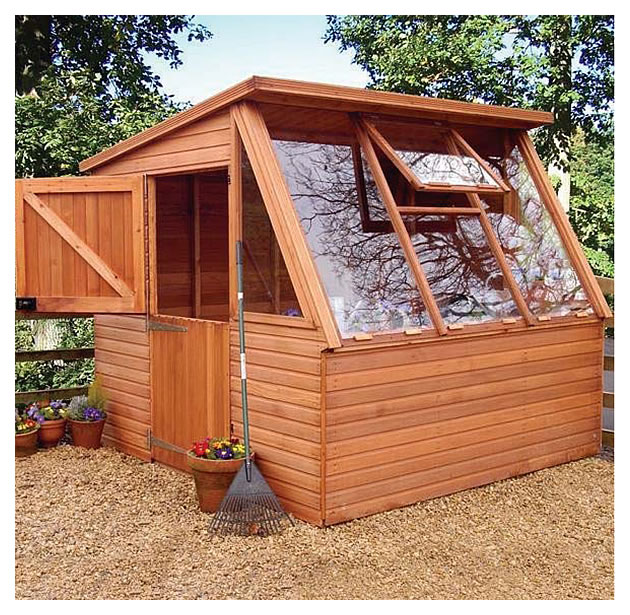 Cabane jardin avec serre
