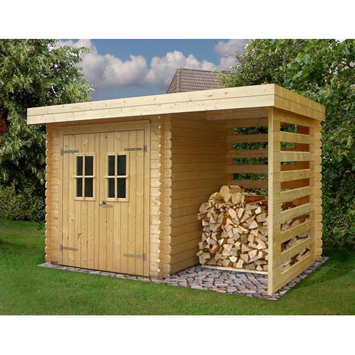 Abri de jardin en bois rond
