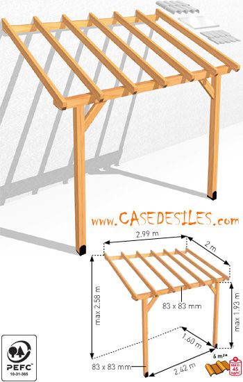 Abri de terrasse en bois pas cher
