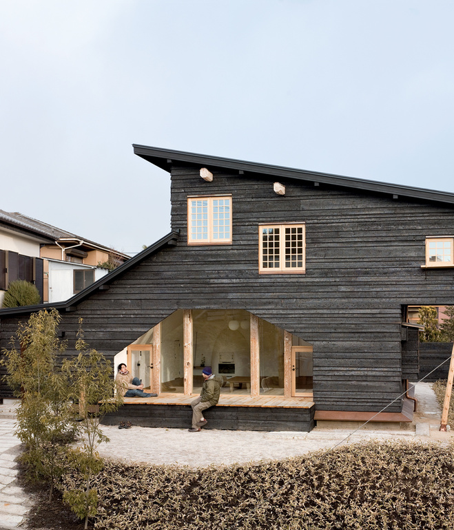 Chalet bois brulé