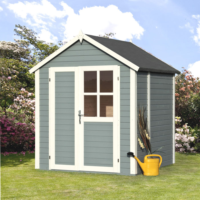 Chalet de jardin peint
