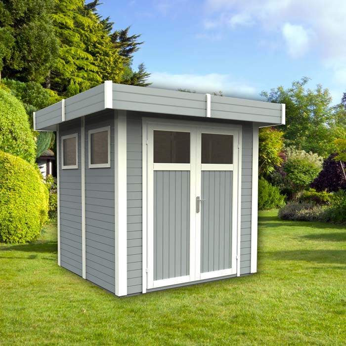 Abri de jardin en bois peint
