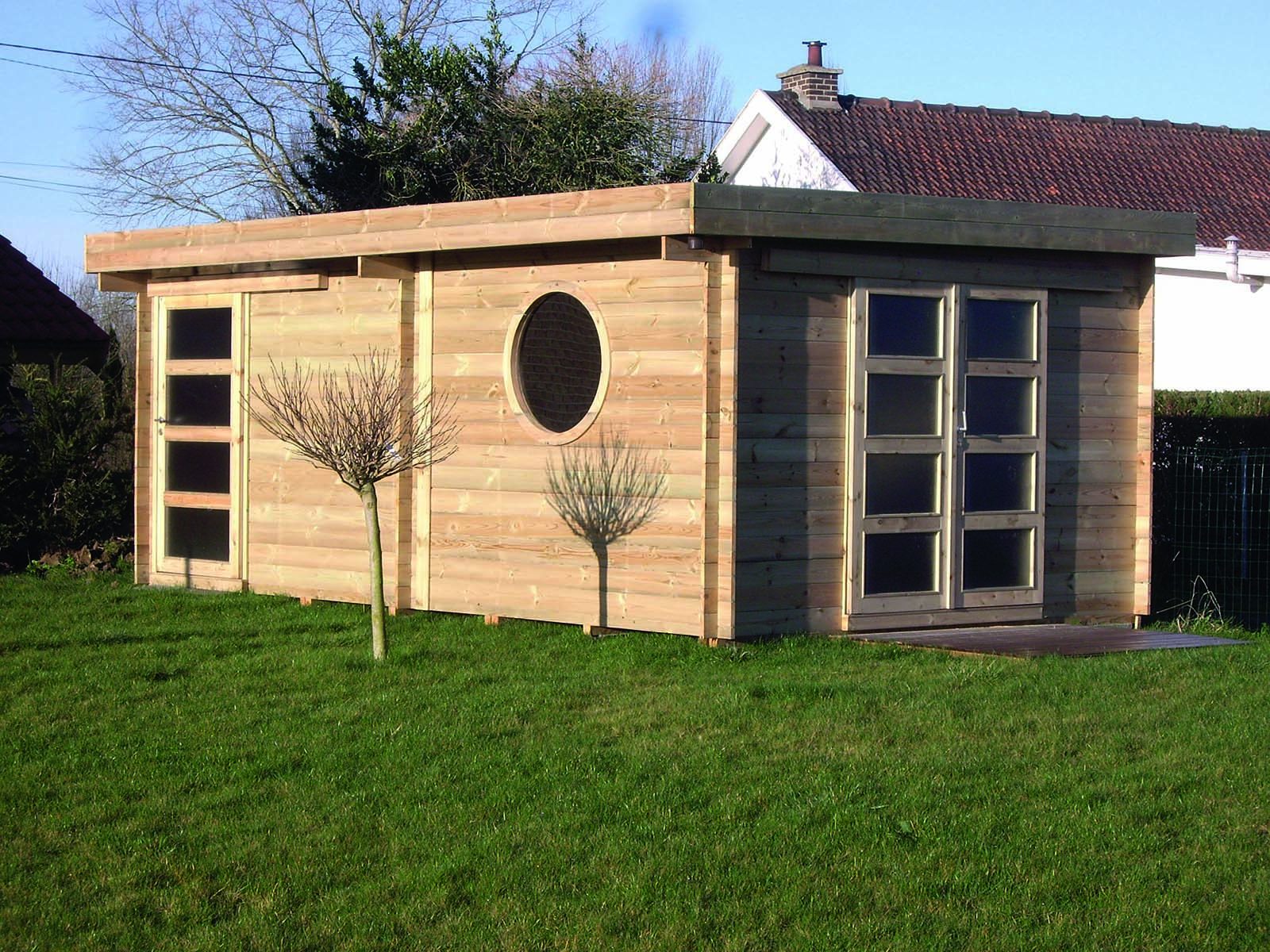 Abri de jardin en bois contemporain
