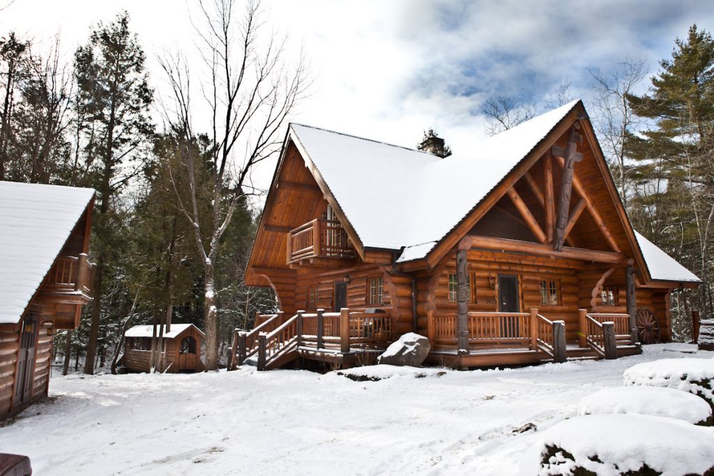 Chalet bois rond a vendre