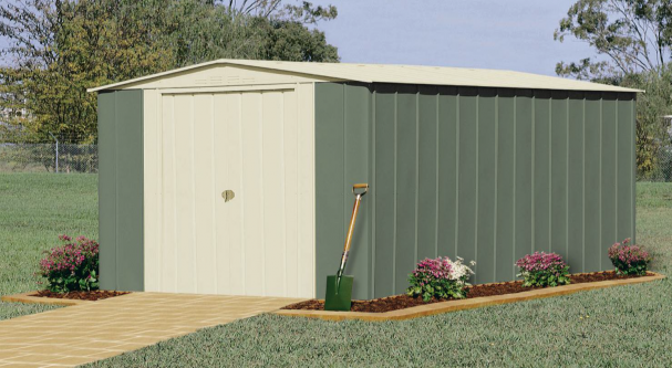 Abri jardin metal vert
