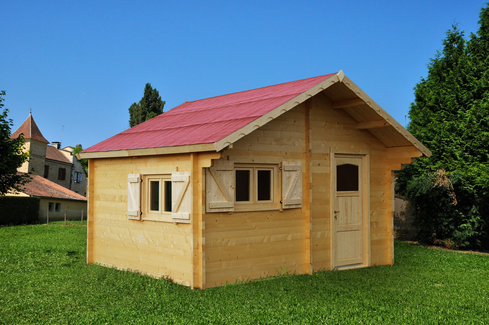 Chalet bois weldom

