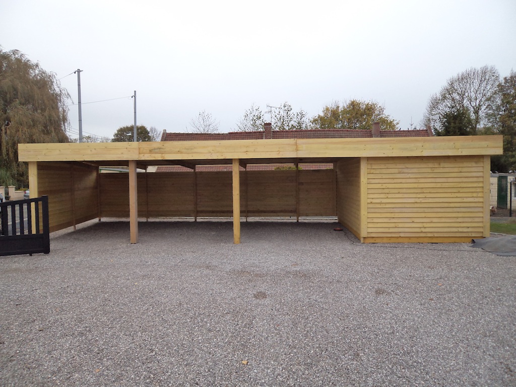 Chalet de jardin carport
