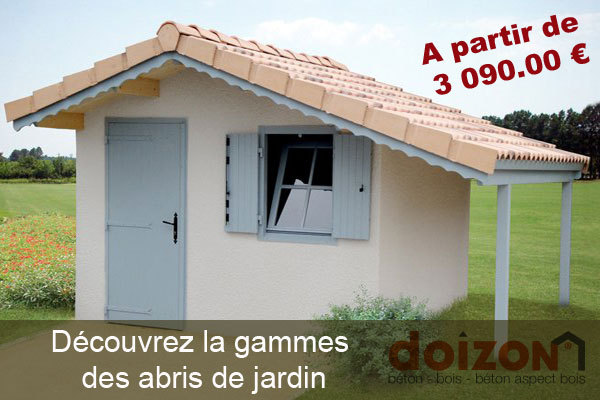 Cabane de jardin beton
