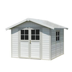 Abri de jardin pvc utility 7.5 gris-bleu grosfillex
