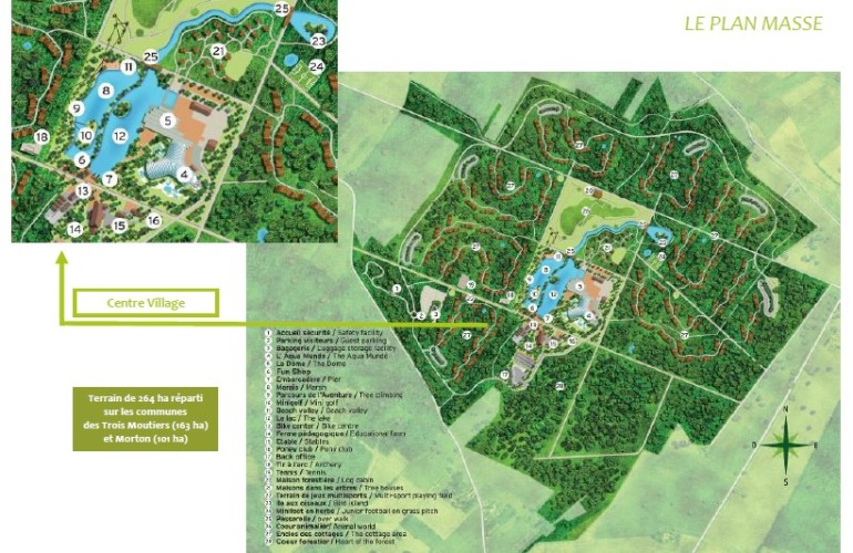 Plan cottage center parc bois aux daims
