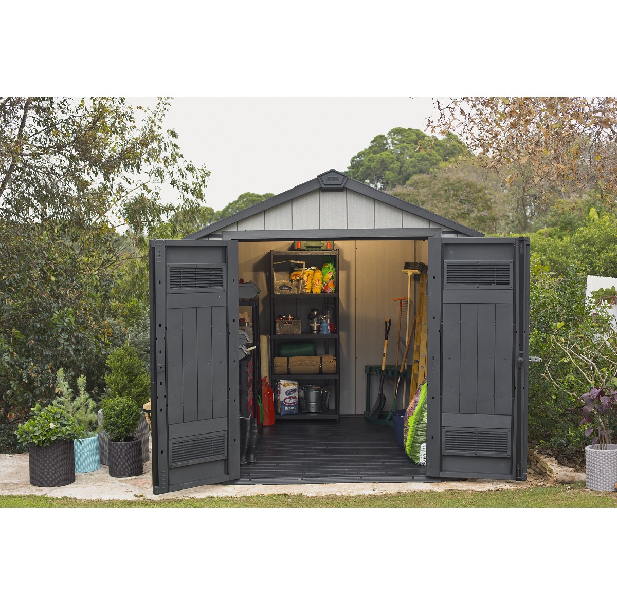 Abri de jardin résine moderne
