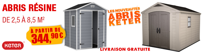 Abri jardin resine solde
