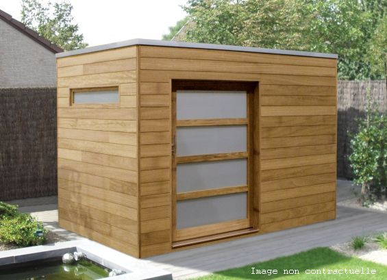 Abri jardin toit plat 12m2
