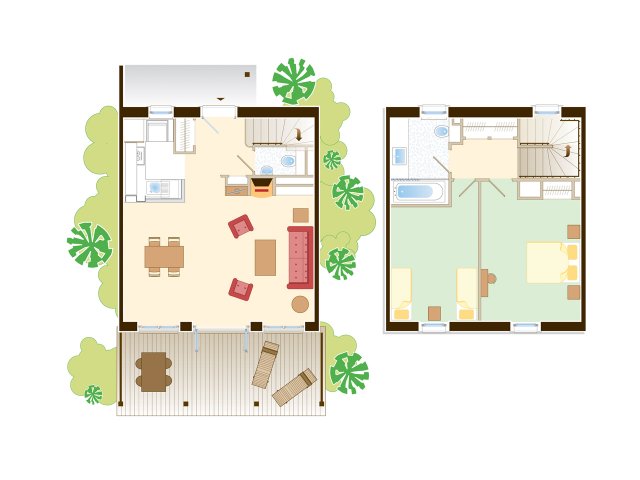 Plan cottage center parc de vossemeren