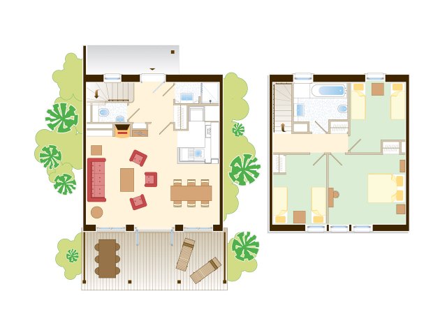 Plan cottage center parc vossemeren