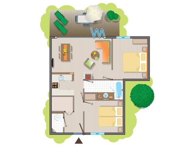 Plan cottage center parc hauts bruyeres