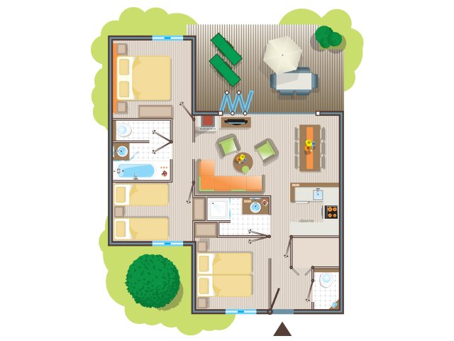 Cottage center parc sologne plan