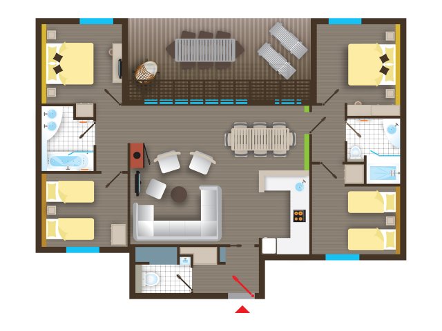 Cottage premium serviettes