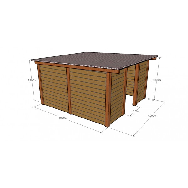 Abri de jardin en fibro ciment
