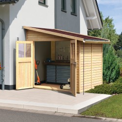Cabane de jardin adossée
