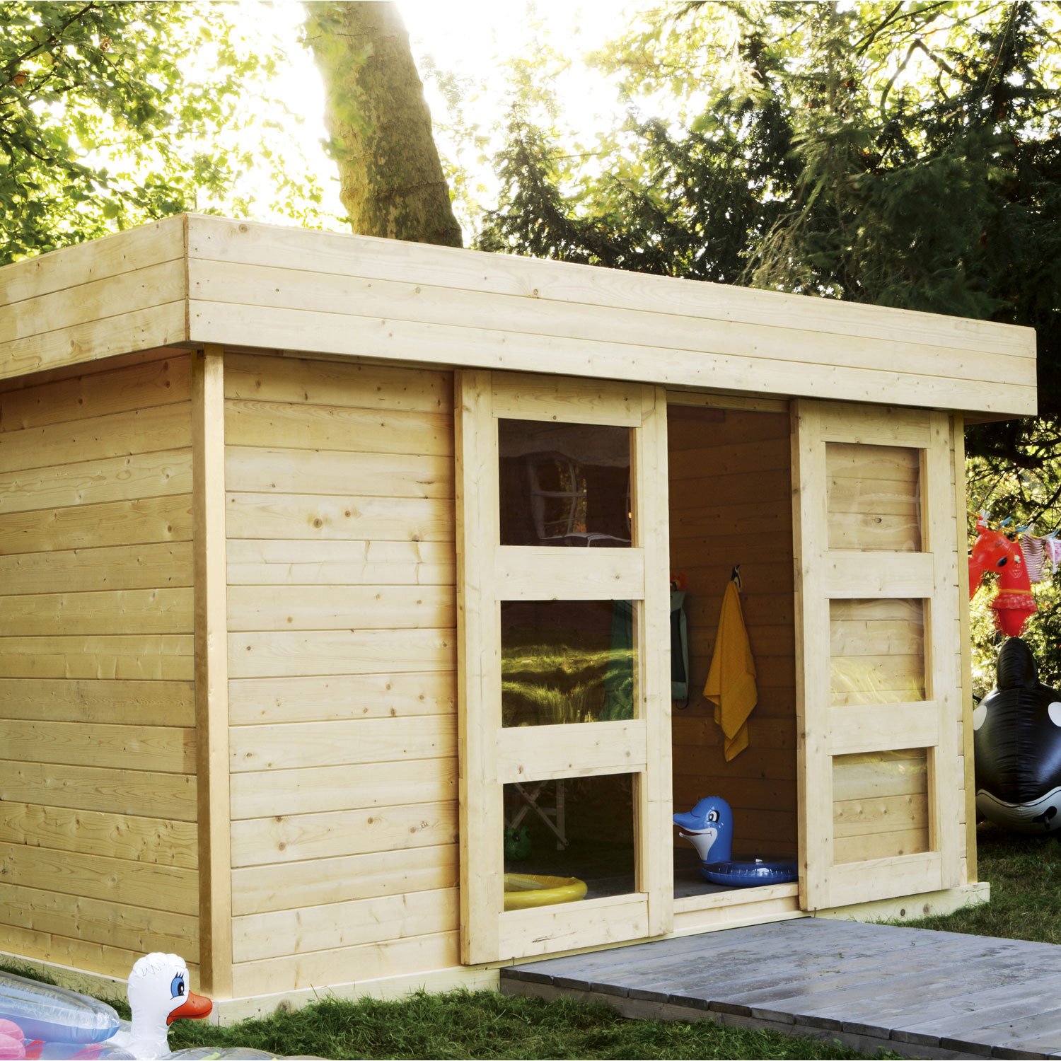 Abri de jardin en bois kivik 6.75 m2 ép. 28 mm
