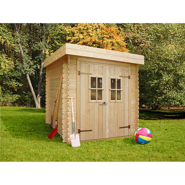Abri de jardin en bois toit plat
