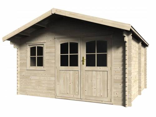 Abri de jardin en bois massif 34 mm - 11 04 m2
