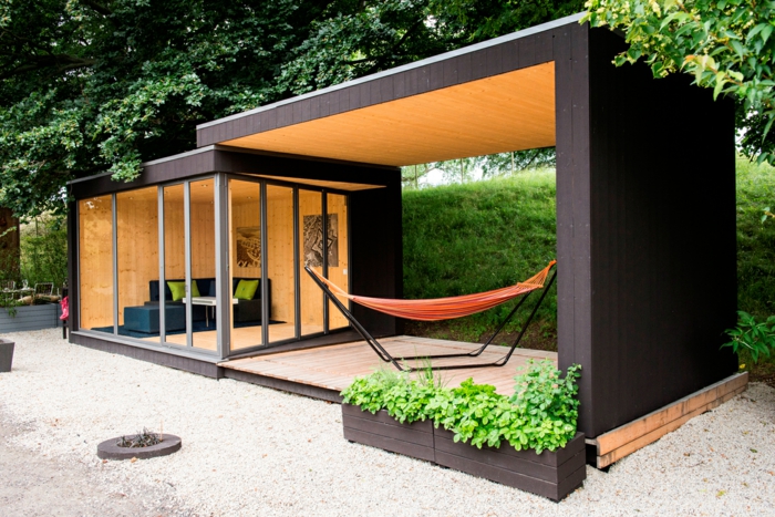 Chalet de jardin monopente
