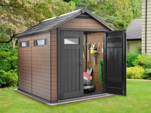 Abri jardin bois composite et résine fusion 757 keter
