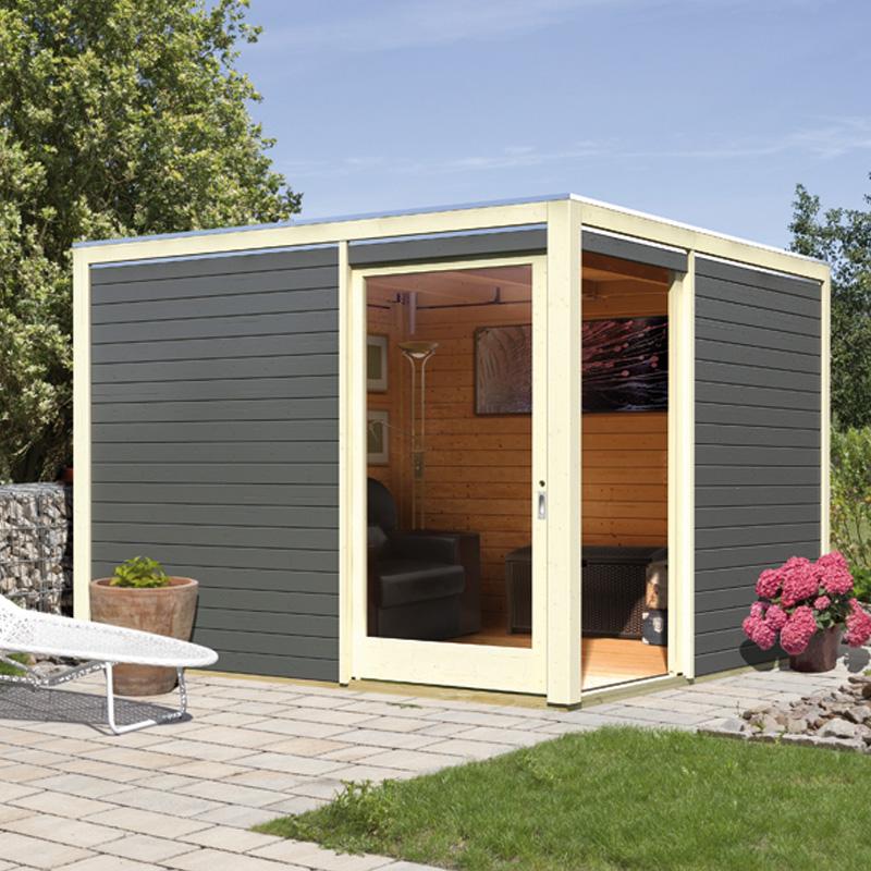 Abri de jardin resine toit plat
