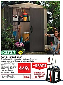 Abri de jardin en pvc chez makro
