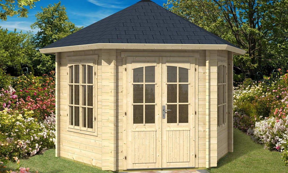 Chalet de jardin hexagonal
